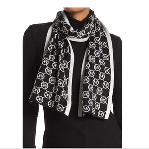 Michael Kors Circle Monogram Reversible Scarf Wrap